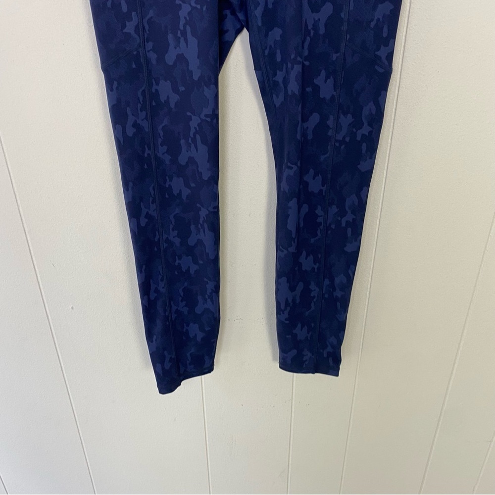 Alexo Athletica Face Forward Concealed Carry Blue Camo Navy Leggings Womens Sz S - Picture 5 of 16